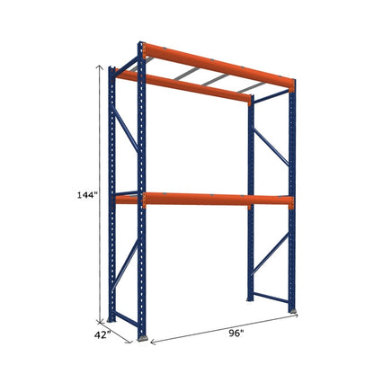 Pallet Rack Starter Unit with Pallet Supports
