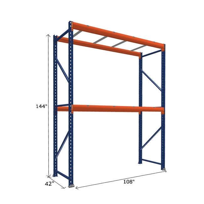 Pallet Rack Starter Unit with Pallet Supports