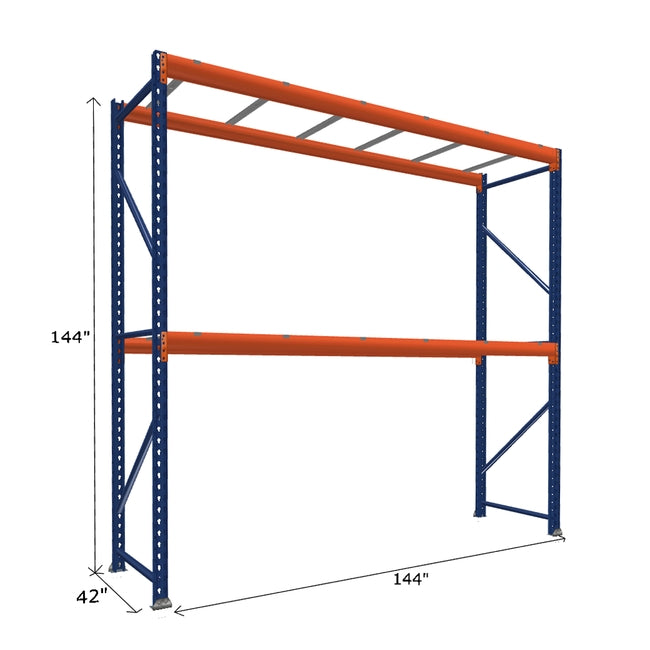 Pallet Rack Starter Unit with Pallet Supports