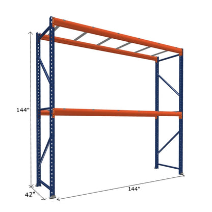 Pallet Rack Starter Unit with Pallet Supports