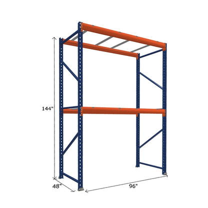 Pallet Rack Starter Unit with Pallet Supports