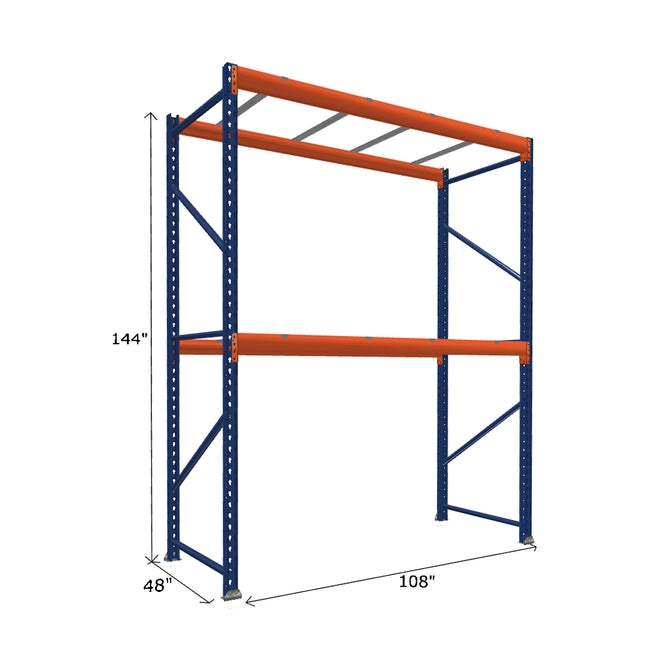 Pallet Rack Starter Unit with Pallet Supports