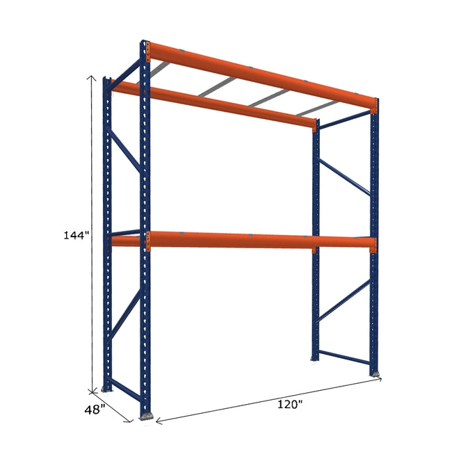 Pallet Rack Starter Unit with Pallet Supports