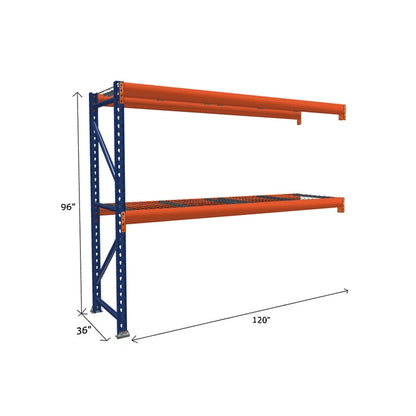 Pallet Rack Add-On Unit with Wire Mesh Decking