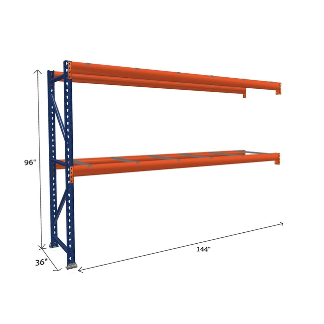 Pallet Rack Add-On Unit with Pallet Supports