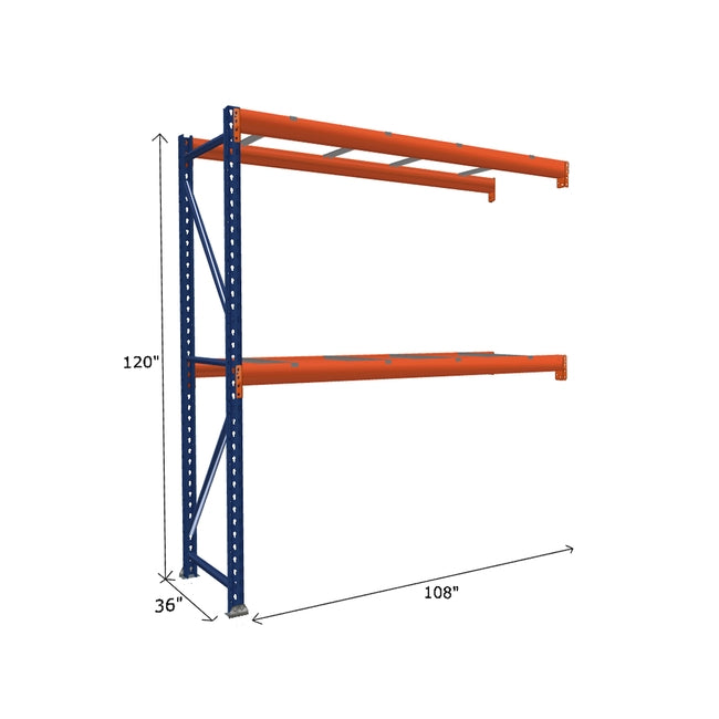 Pallet Rack Add-On Unit with Pallet Supports