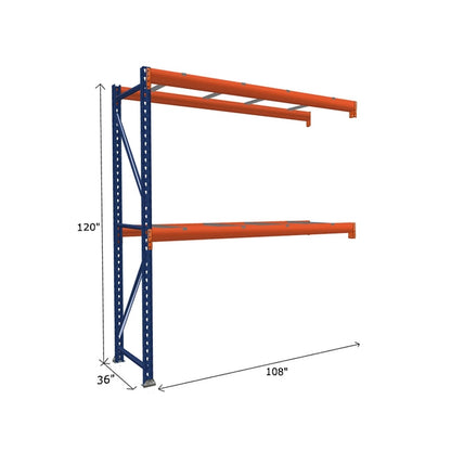 Pallet Rack Add-On Unit with Pallet Supports