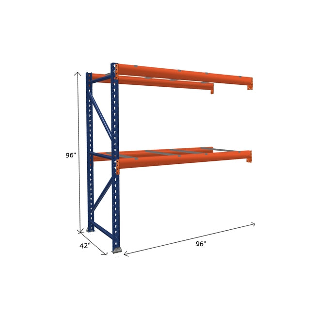Pallet Rack Add-On Unit with Pallet Supports