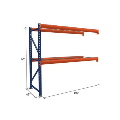 Pallet Rack Add-On Unit with Pallet Supports
