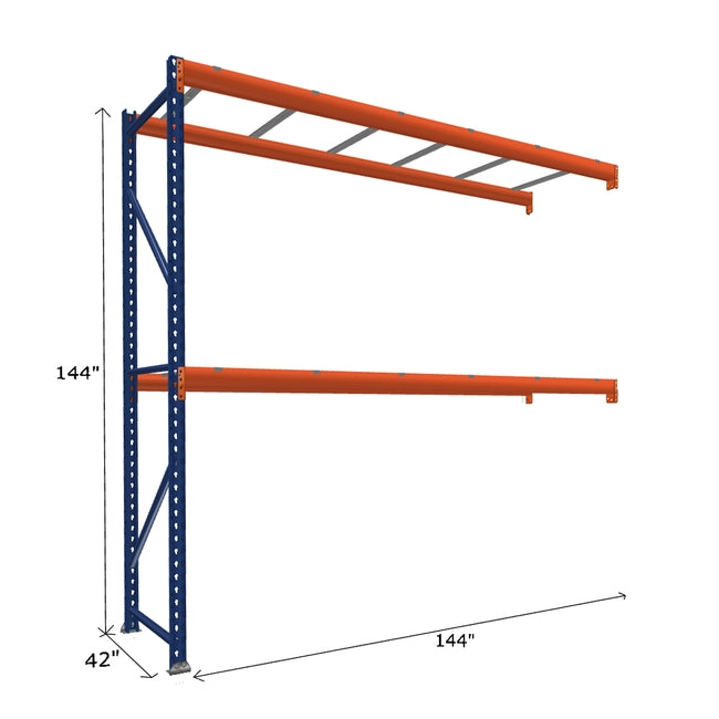 Pallet Rack Add-On Unit with Pallet Supports