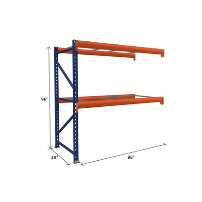 Pallet Rack Add-On Unit with Pallet Supports