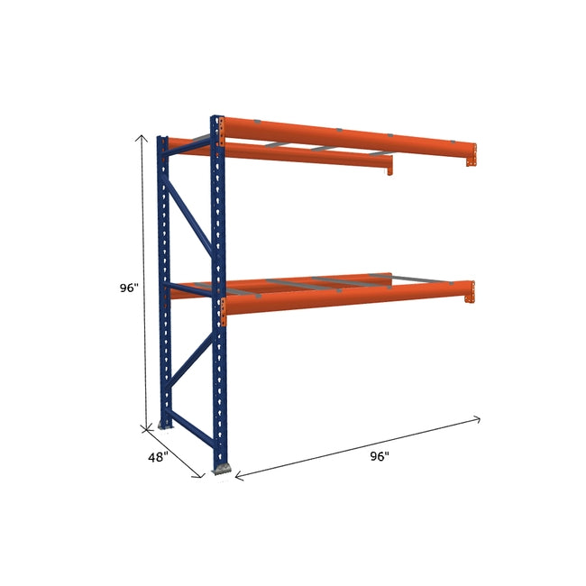 Pallet Rack Add-On Unit with Pallet Supports