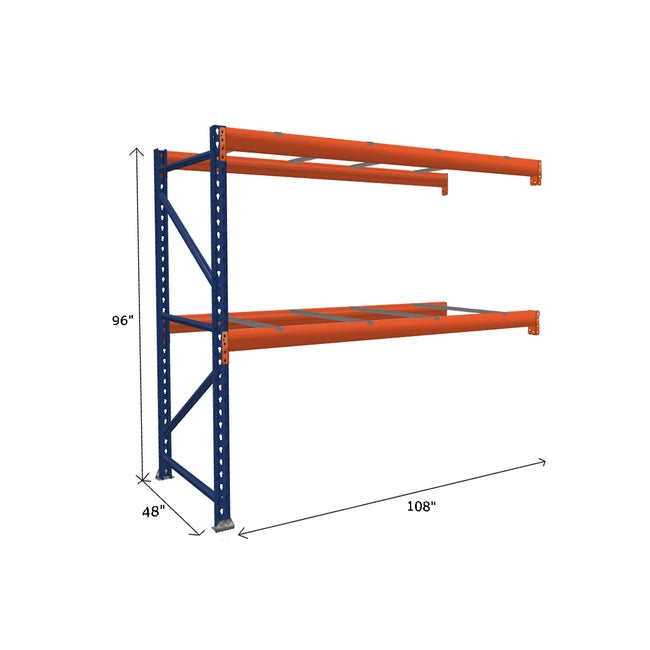 Pallet Rack Add-On Unit with Pallet Supports