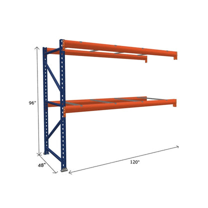 Pallet Rack Add-On Unit with Pallet Supports