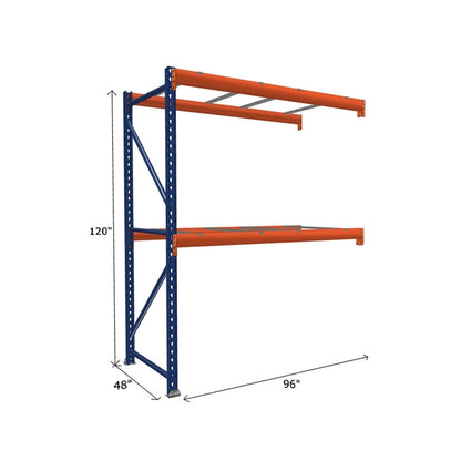 Pallet Rack Add-On Unit with Pallet Supports
