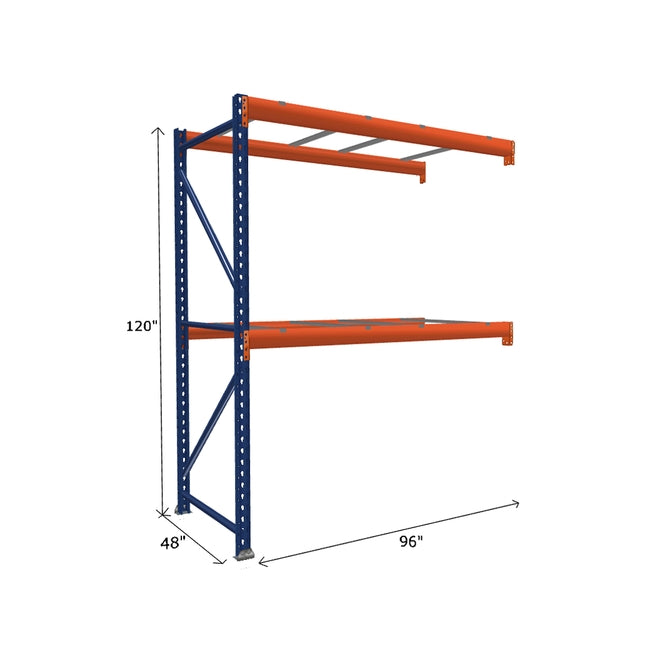 Pallet Rack Add-On Unit with Pallet Supports