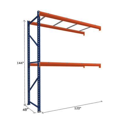 Pallet Rack Add-On Unit with Pallet Supports