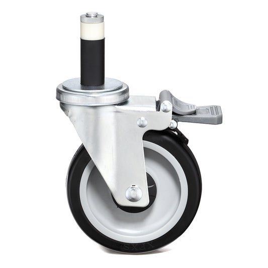 swivel caster with locking mechanism
