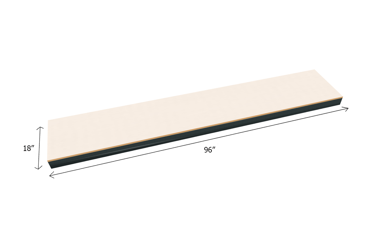 Bulk Shelving Extra Shelf 1500 lb. Capacity - 3/4" Laminated Board Decking