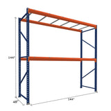 Pallet Rack Starter Unit with Pallet Supports