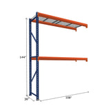 Pallet Rack Add-On Unit with Wire Mesh Decking