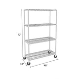 NSF Certified Chrome Mobile Wire Shelving