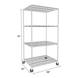NSF Certified Chrome Mobile Wire Shelving