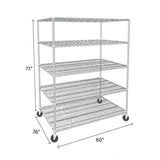 NSF Certified Chrome Mobile Wire Shelving