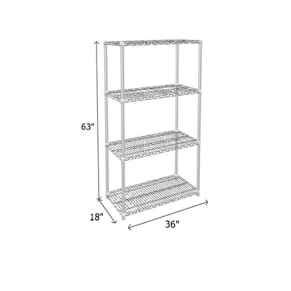 NSF Certified Chrome Wire Shelving Starter Unit