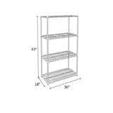 NSF Certified Chrome Wire Shelving Starter Unit