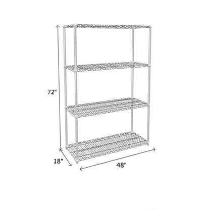 NSF Certified Chrome Wire Shelving Starter Unit