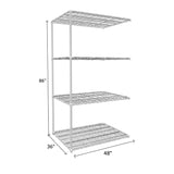 NSF Certified Chrome Wire Shelving Add-On Unit