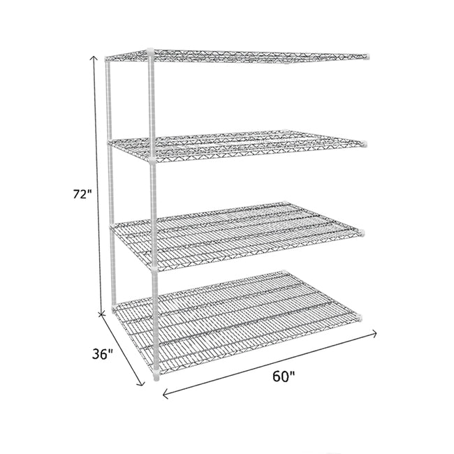 NSF Certified Chrome Wire Shelving Add-On Unit