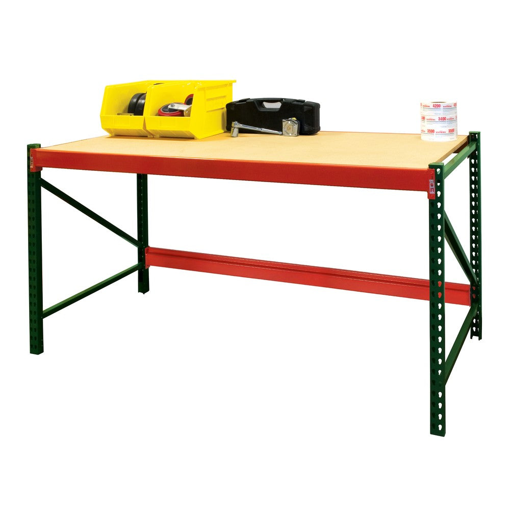 industrial fastrak workbench with wood decking