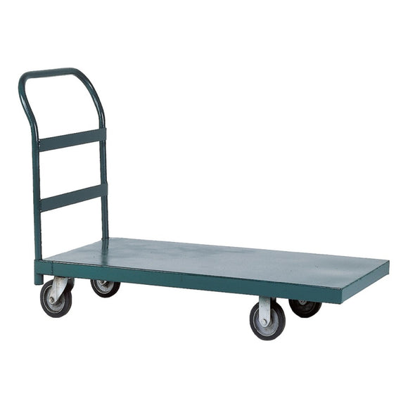 steel platform hand cart with handle and 4 casters