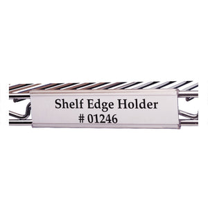 snap on label holder for chrome wire shelving