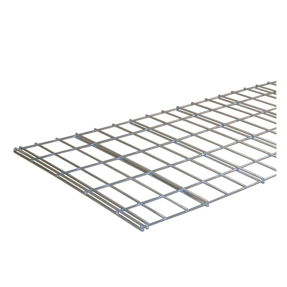 silver mesh decking for use with boltless shelving